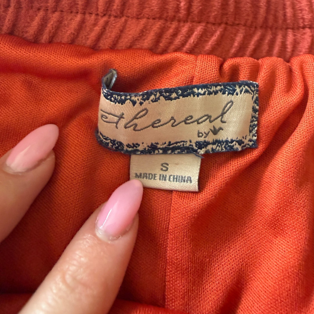 Ethereal Rust Faux Suede Lace Trim Whimsy Cottagecore Boho Mini Shorts Sz Small