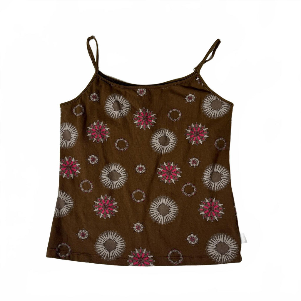 The North Face Floral Shelf Bra Tank Top Camisole Excellent Condition Sz M