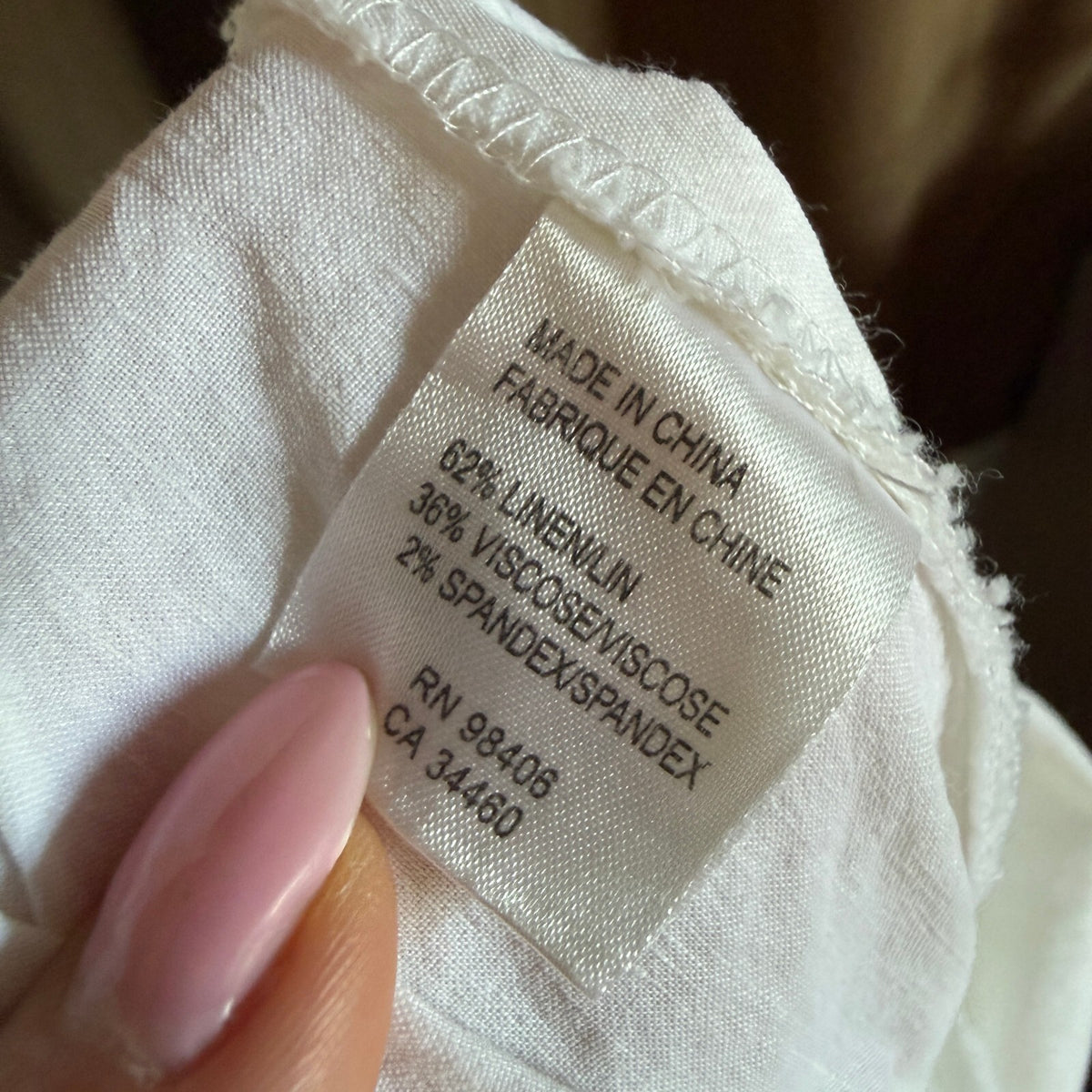 thriftalina Theory White Linen Blend Slip Dress Eyelet Lace Hem Sz 6 Cottagecore Quiet Luxe