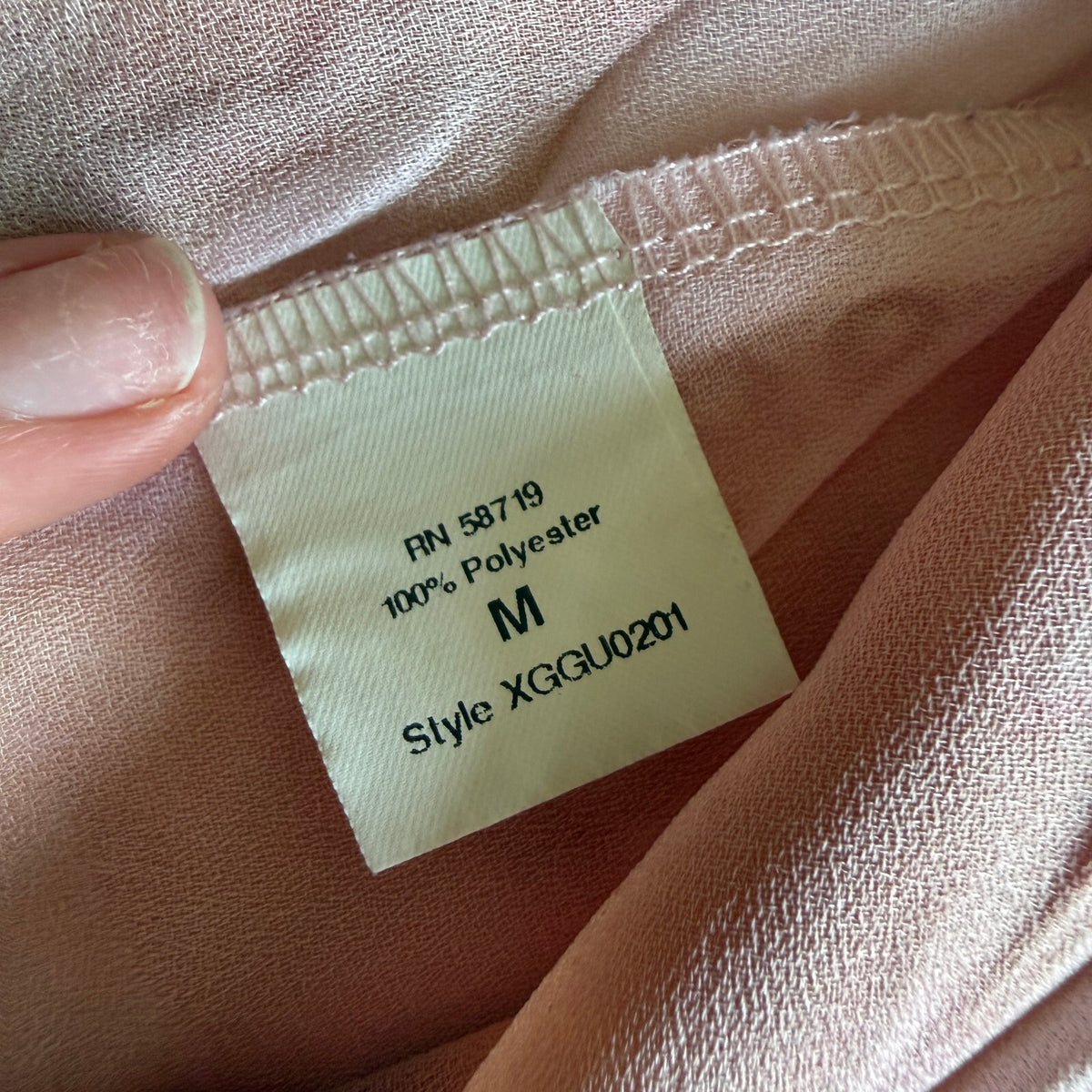NY Collection Pink Abstract Floral Chiffon Flutter Sleeve Blouse Sz M Boho Fairy