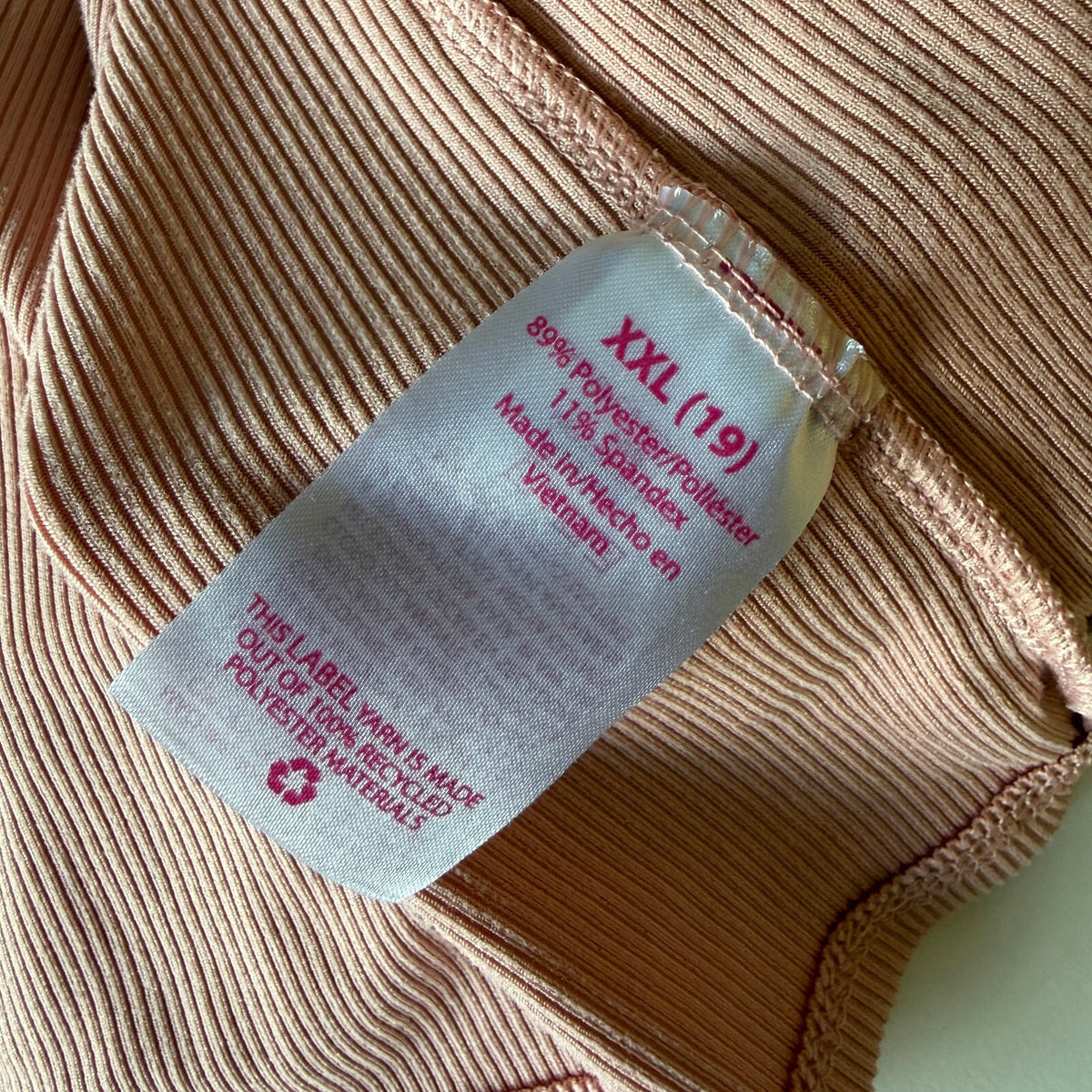 Flash Trash Texas Slow-Fashion Brand Ribbed Dusty Rose Ruffled Tank Top XXL