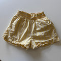 A New Day Women's Yellow Striped Cotton Elastic Waist Shorts, Size XS