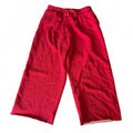 PINK Victoria's Secret Red Glitter Sweatpants Sz Large Raw Hem Drawstring