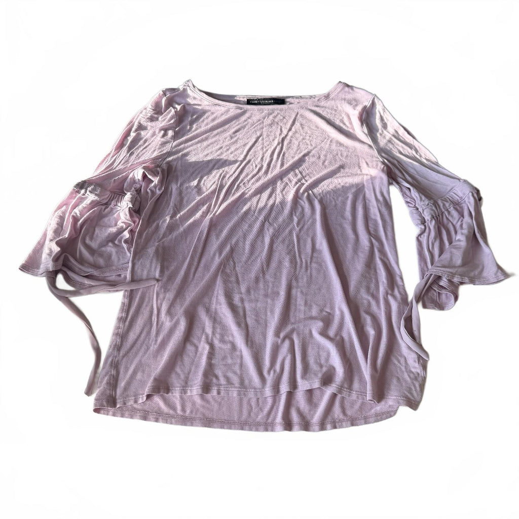 White House Black Market Women's Light Purple Top Size M with Tie Details