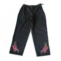 Emma James Liz Claiborne Women's Floral Detail Trousers Coquette Feminine