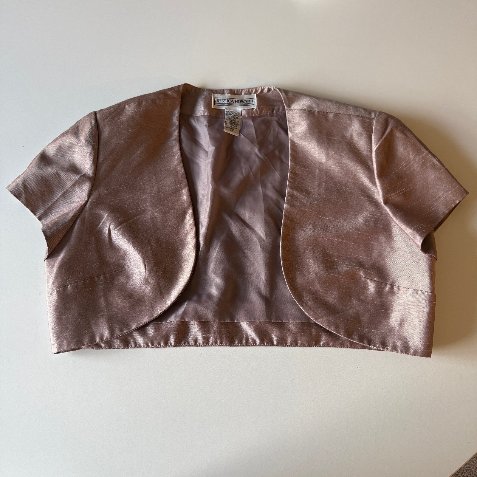 Vintage Jessica Howard 1980s Cardigan Women's Layering Piece Champagne Gold