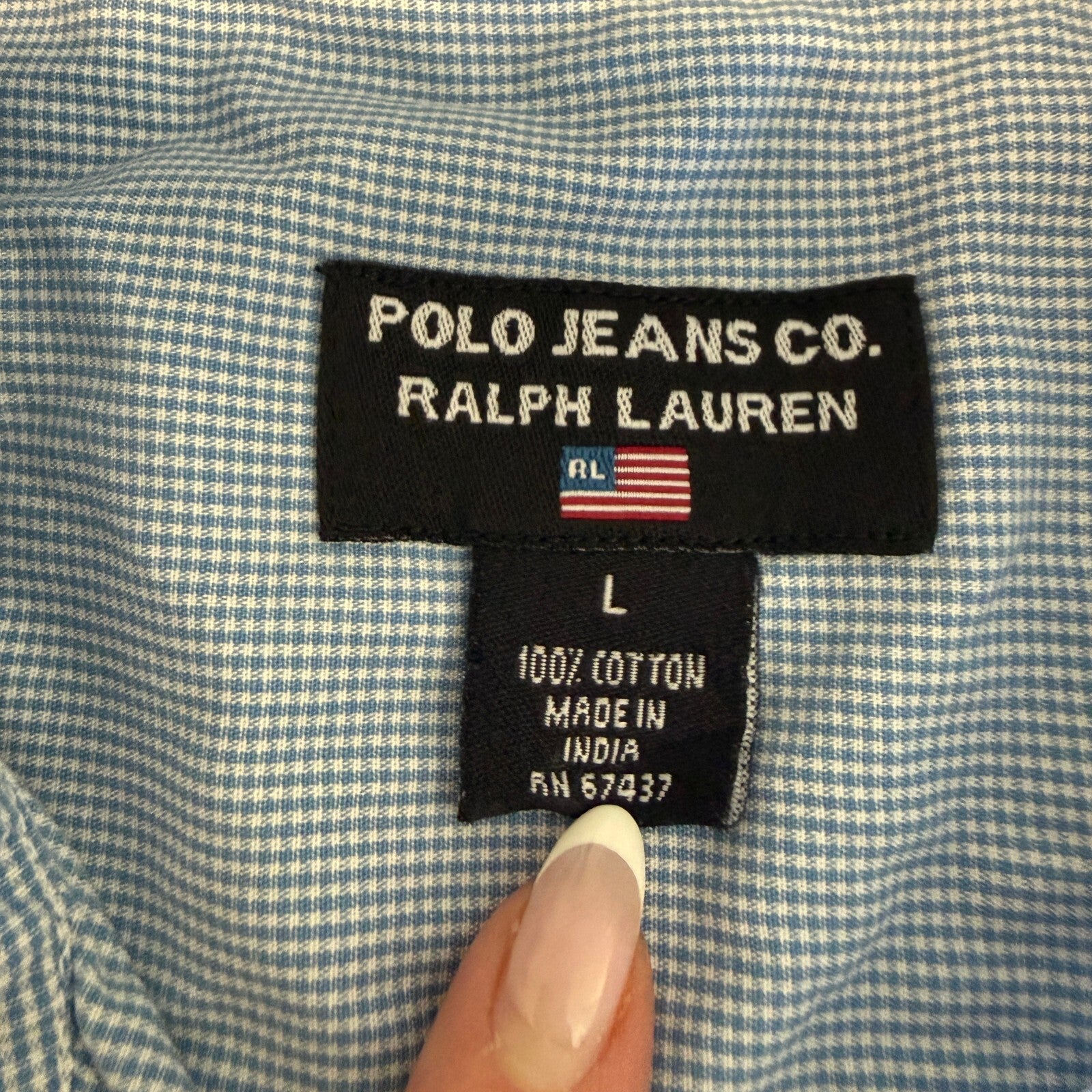Vintage 1990s Ralph Lauren Polo Jeans Co Women's Short Sleeve Button Up