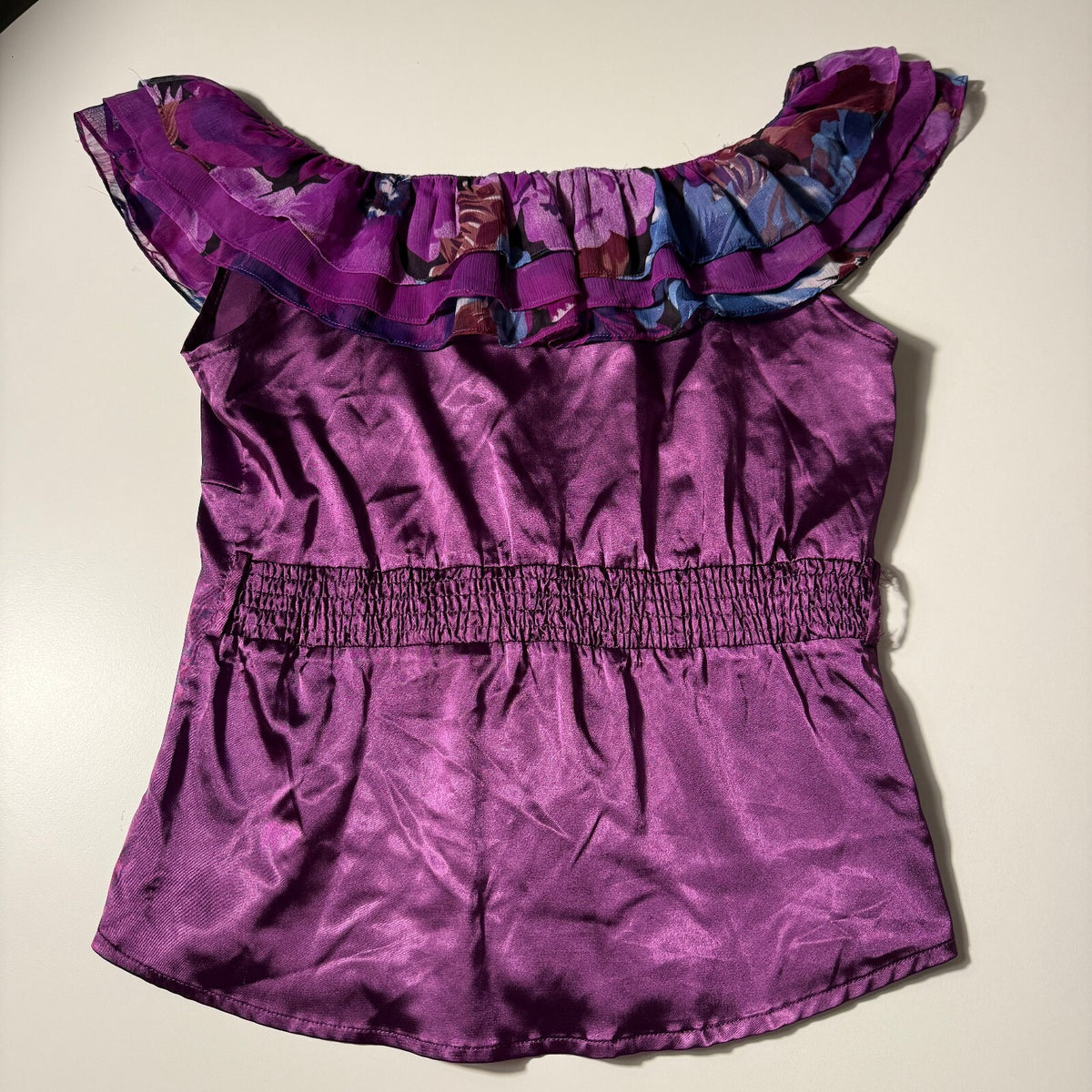 Dots Y2K Frilly Ruffled Collar Button-Up Short Sleeve Blouse Satin Silky Girly