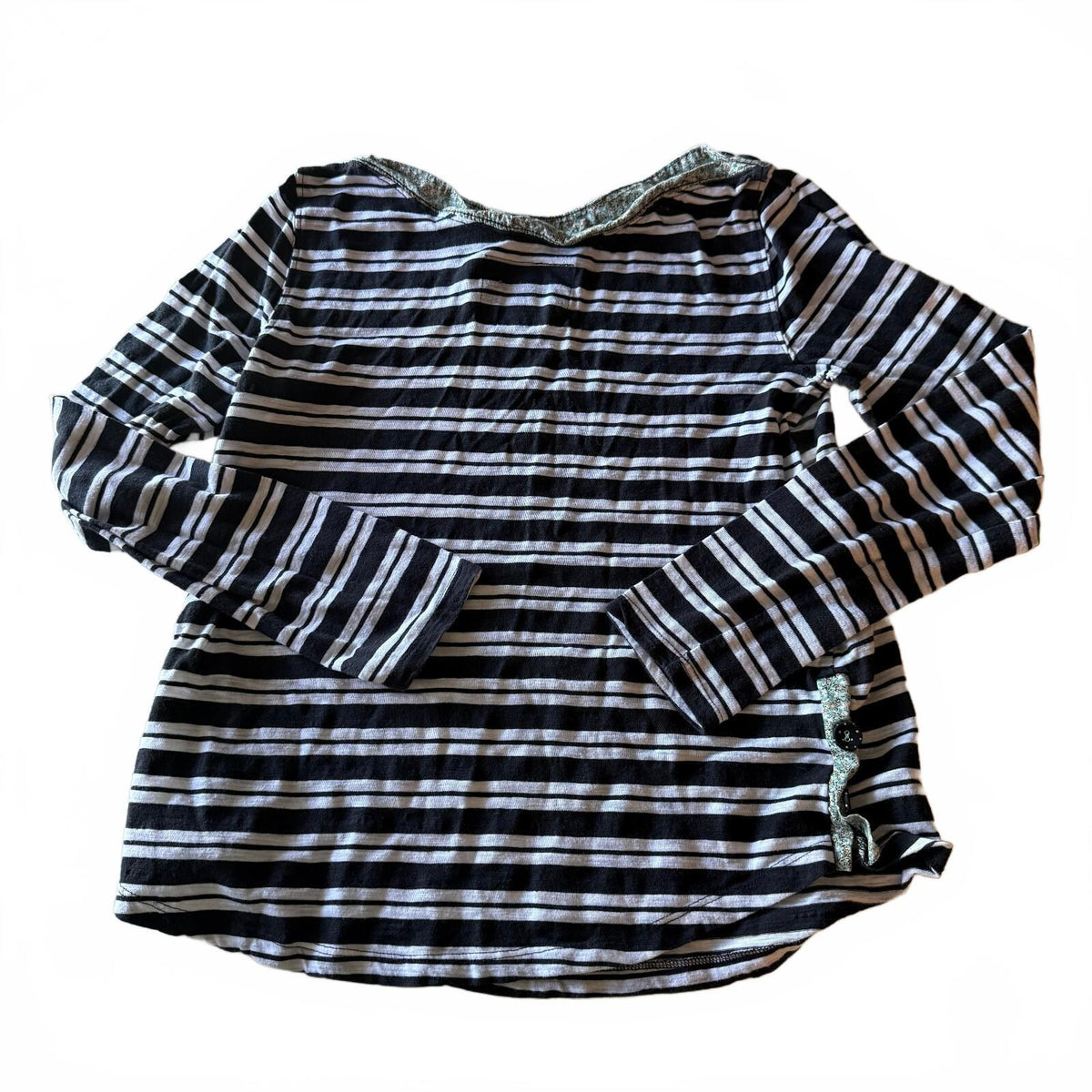 Anthropologie Postmark Sz S Striped Button Trim Boho Twee Top Coastal Grandma