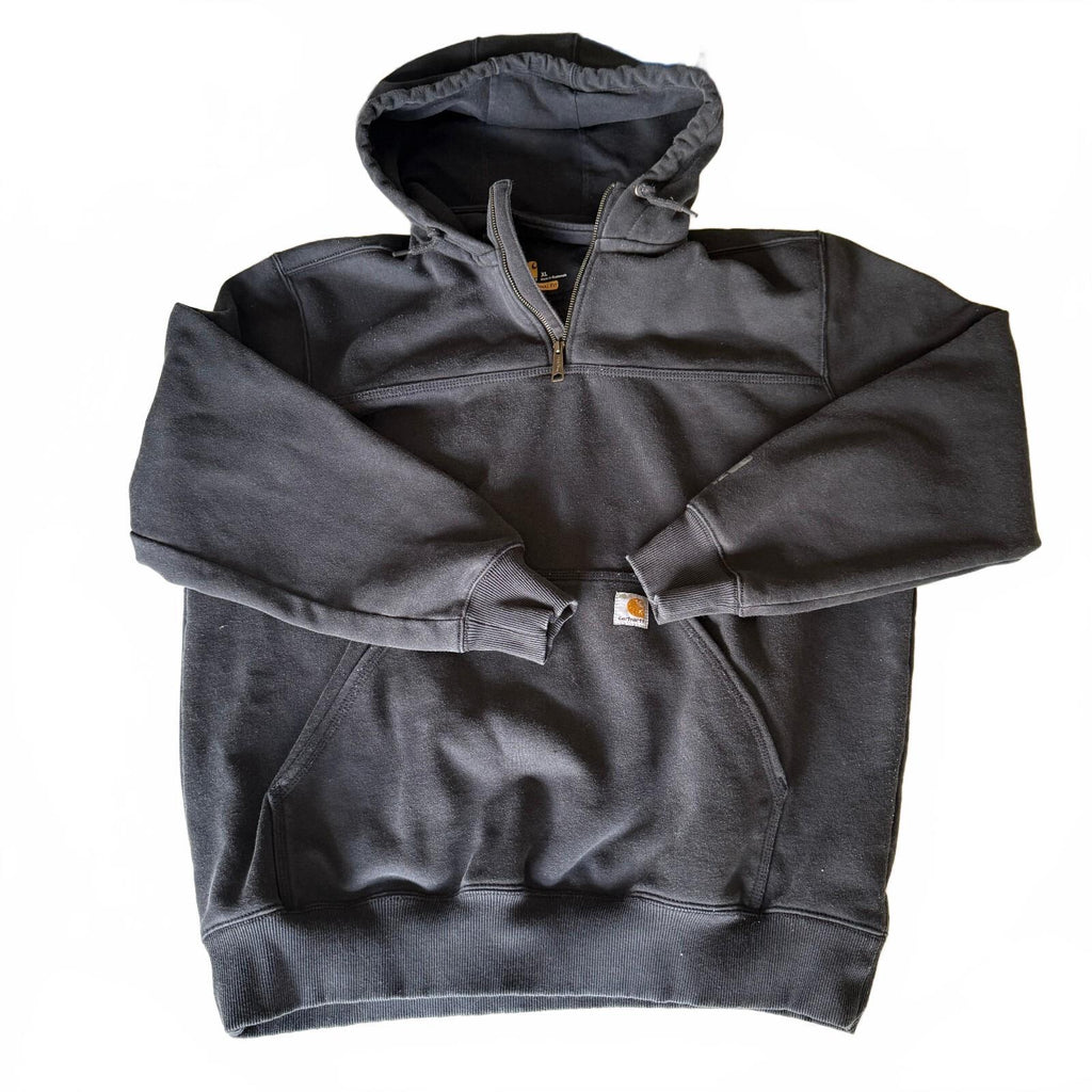 Carhartt Rain Defender Quarter Zip Hoodie Sz XL Men's Black Original Fit