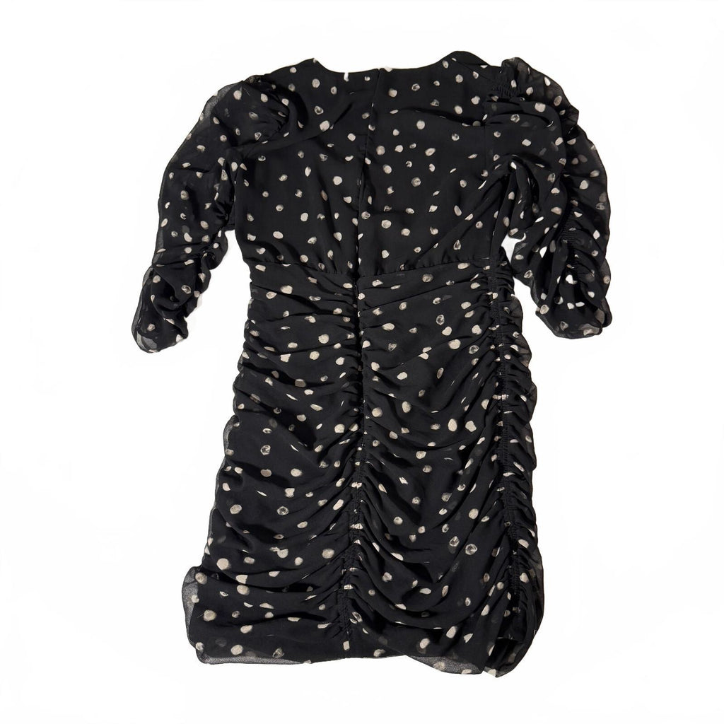 Wilfred by Aritzia Casanova Polka Dot Mini Dress Quiet Luxury Office Date Night