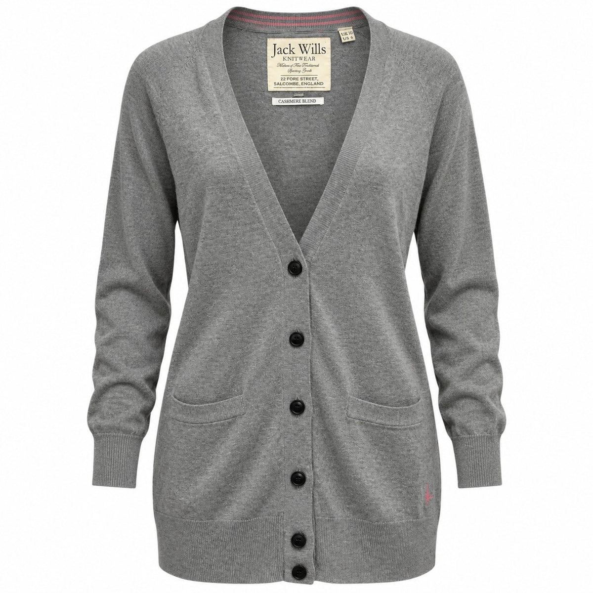 thriftalina Jack Wills Cozy Preppy Cashmere Blend Fall Longline Boyfriend Cardigan US Size 6