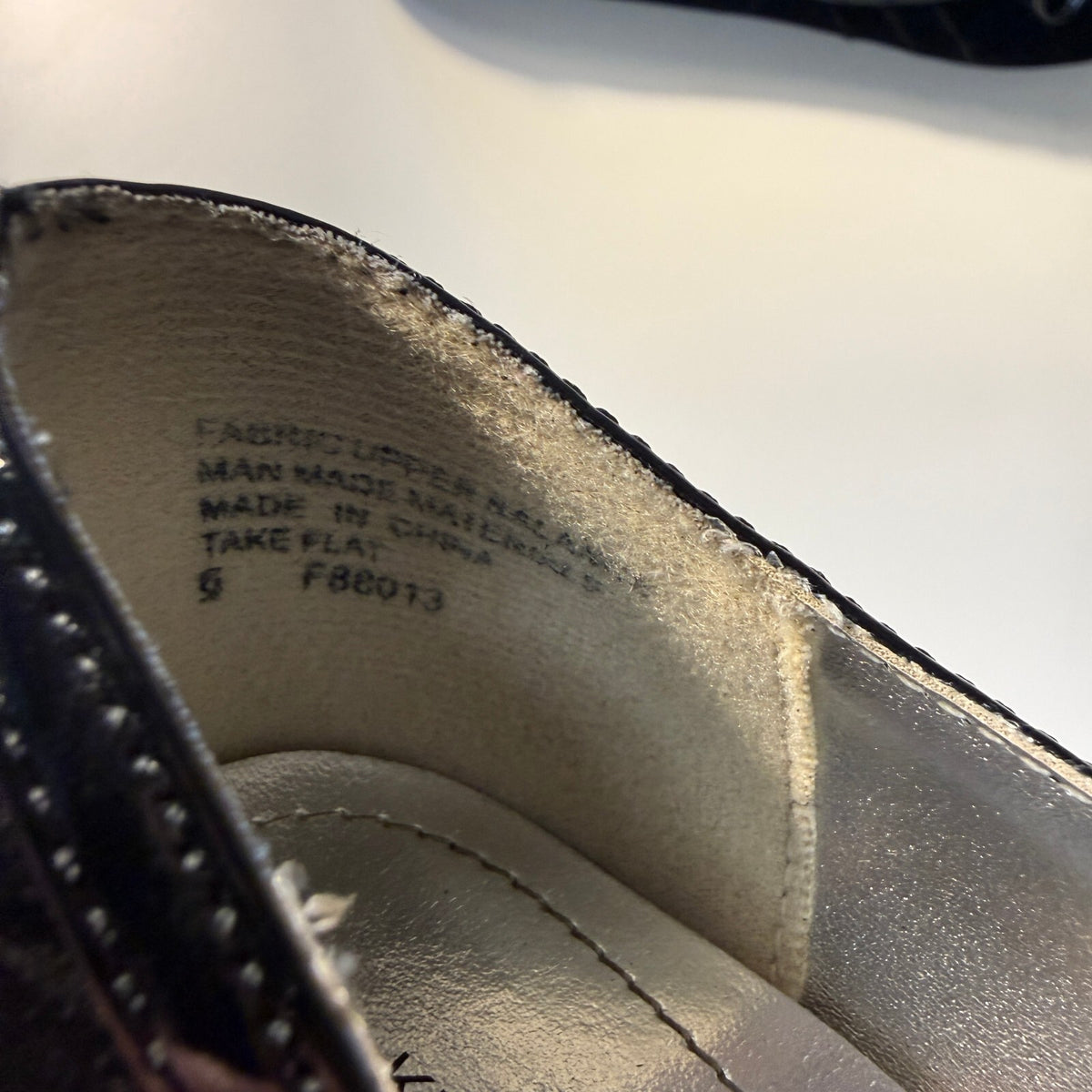 Kenneth Cole Reaction Take Flat Black Velvet Ballet Flats Size 6 Preppy Girly