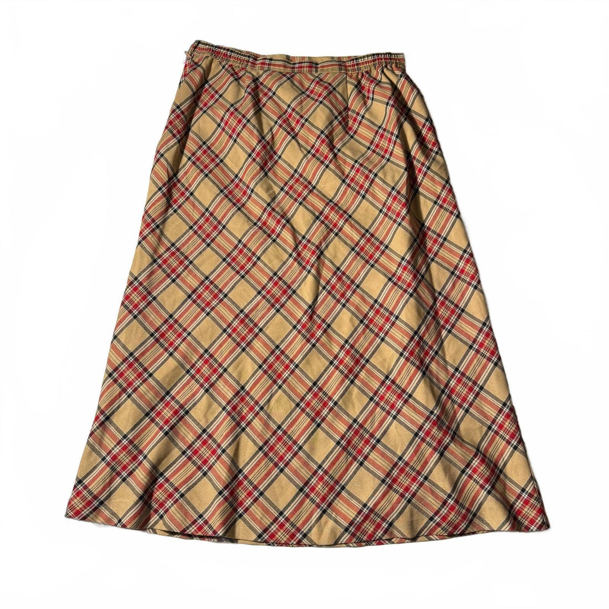 Sag Harbor Vintage 80s 90s Ladies Plaid Maxi Skirt Preppy Size 16 Secretarial