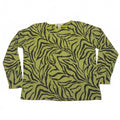 Peter Nygard Collection Womens 2X Green and Black Zebra Print Silk Blend Sweater
