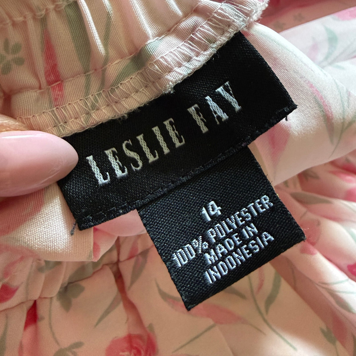 Vintage Leslie Fay Pleated Pink Floral Maxi Skirt Coquette Girly Fall Sz 14