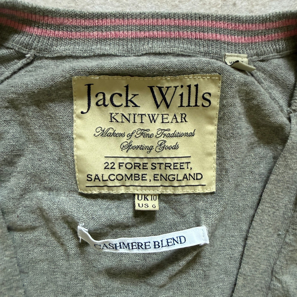 thriftalina Jack Wills Cozy Preppy Cashmere Blend Fall Longline Boyfriend Cardigan US Size 6