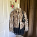 NWT Fashion Nova Ci Sono Faux Fur Collection Shaggy Cropped Jacket Sz Small