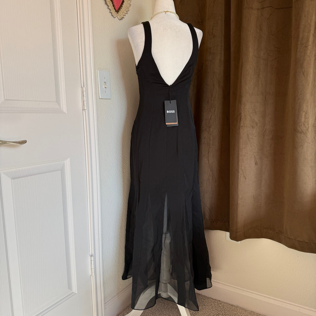 Hugo Boss Donabelli Black Evening Gown Dress Brand NWT Size US 2 / EU 34