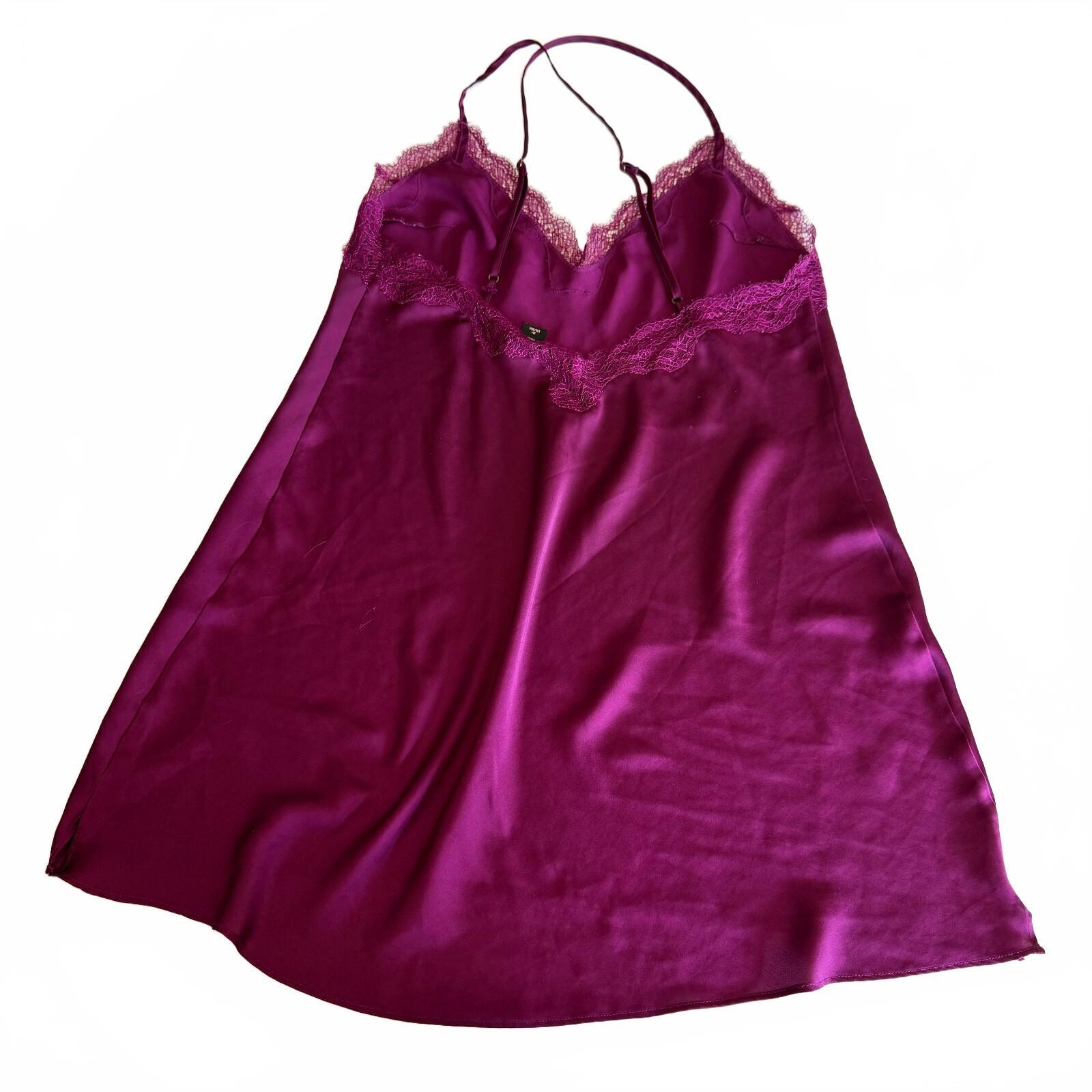 Victoria's Secret Women's Purple Slipdress Lace Trim Mini Women's Medium