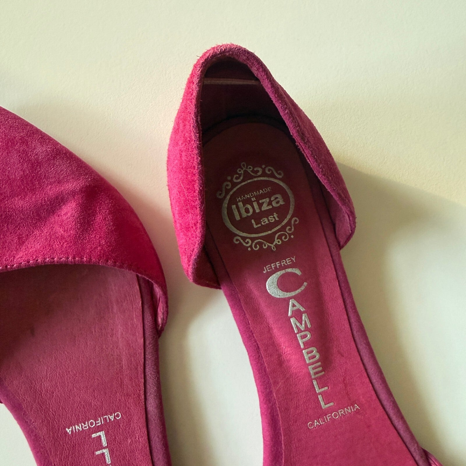 Jeffrey Campbell Women's Pink Suede Pointed Toe D'Orsay Flats Size 8