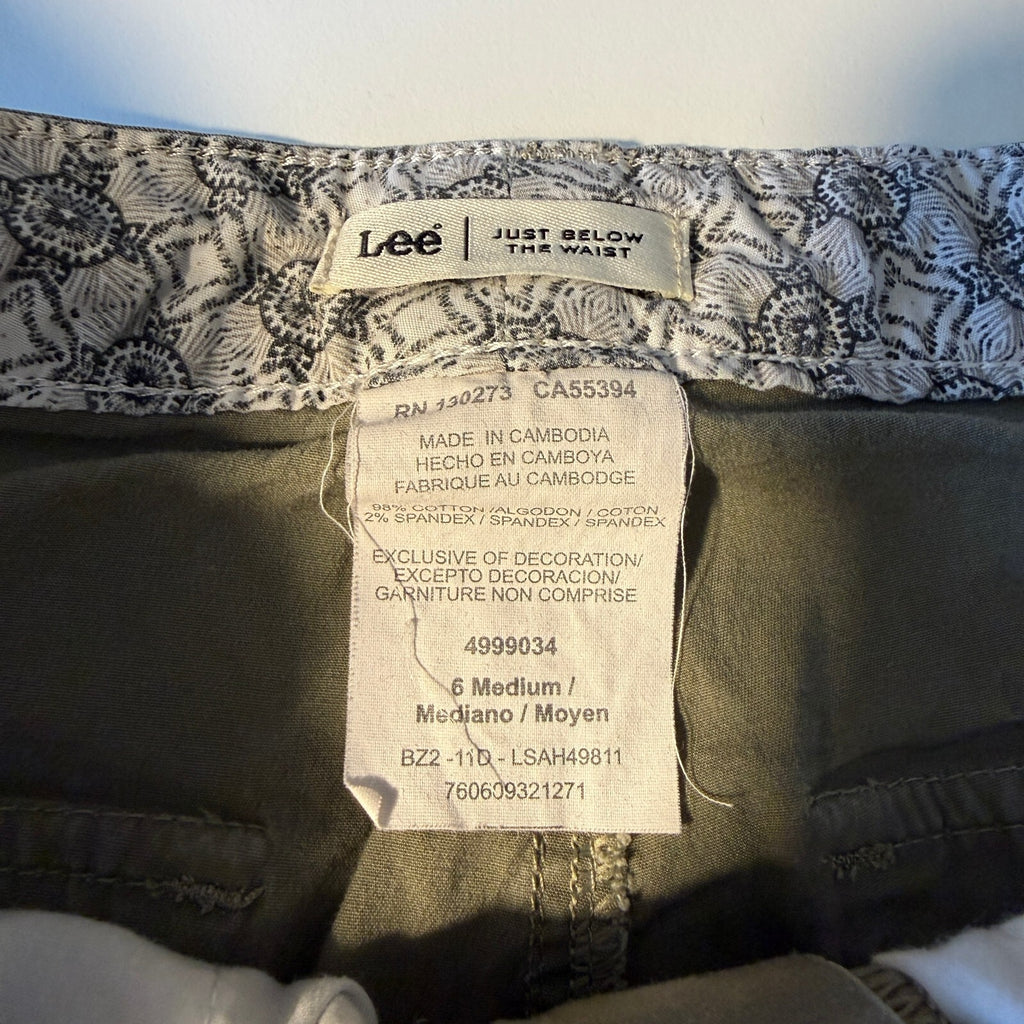 Lee Low-Rise Cargo Capris Fall Yoga Mom Early 2000s Women's Medium Size 6