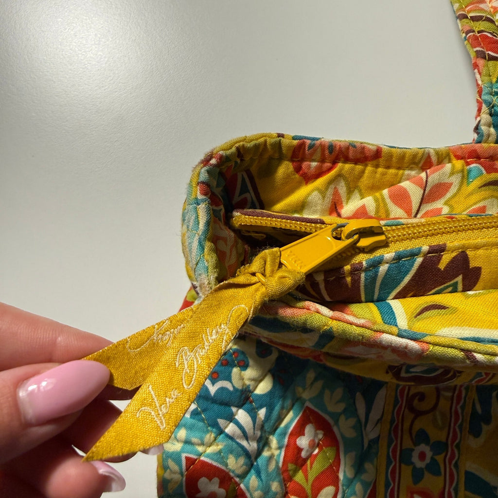 Vera Bradley Provencal Yellow Floral Tote Bag Retired Pattern Quilted Cotton