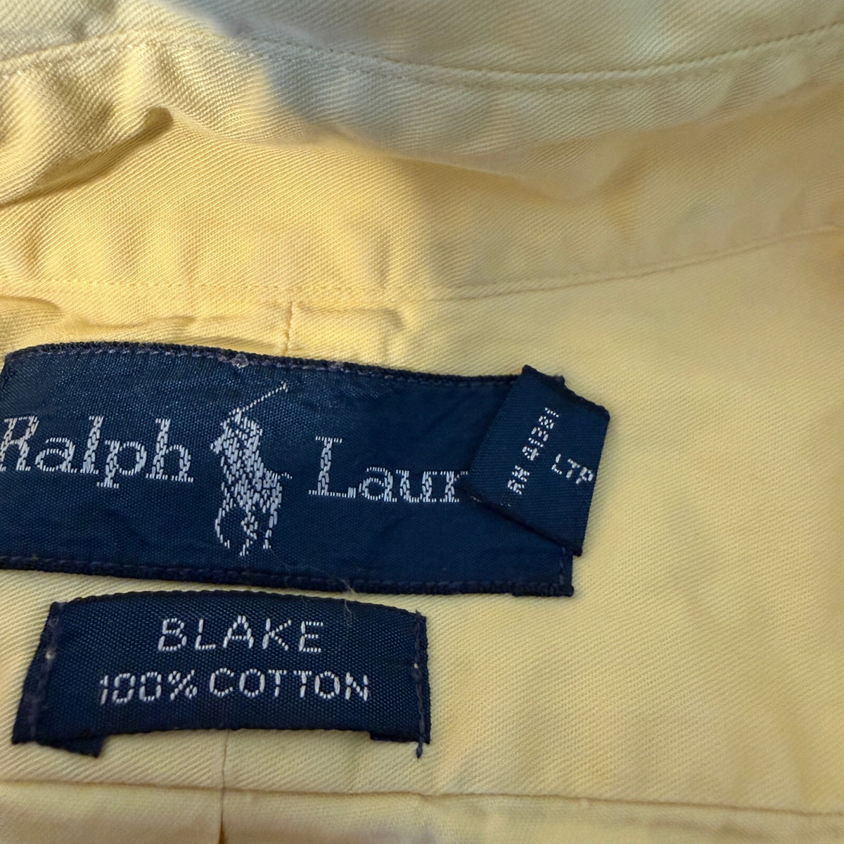 Polo Ralph Lauren Blake Fit Yellow Oxford Short Sleeve Button Down Sz L