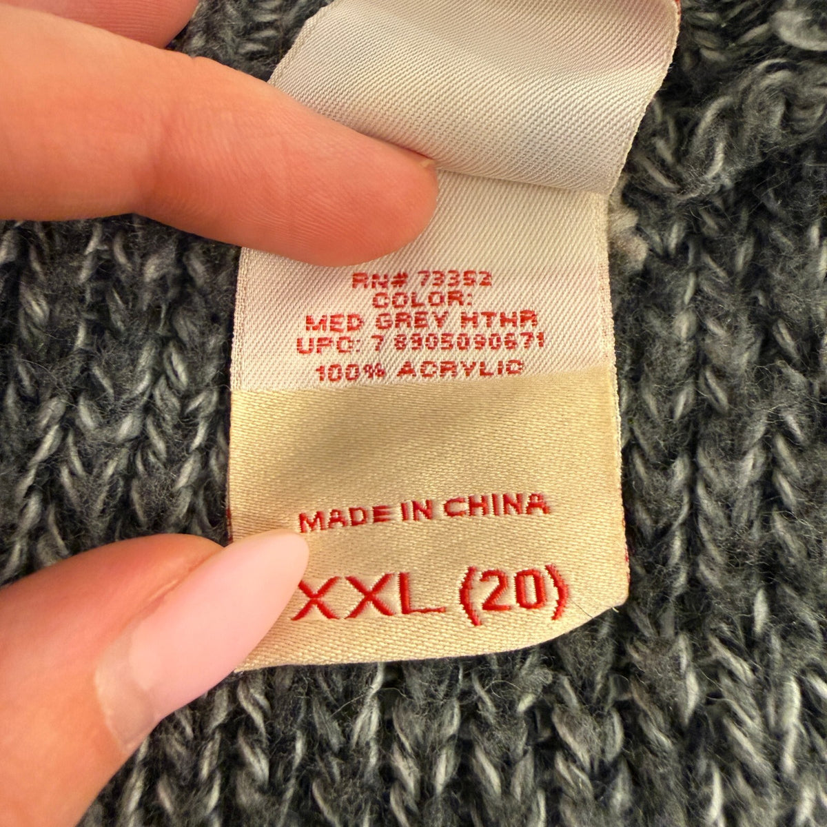 Faded Glory Button Detail Gray Knit Cardigan Sweater Mini Dress/Tunic Fall Cozy
