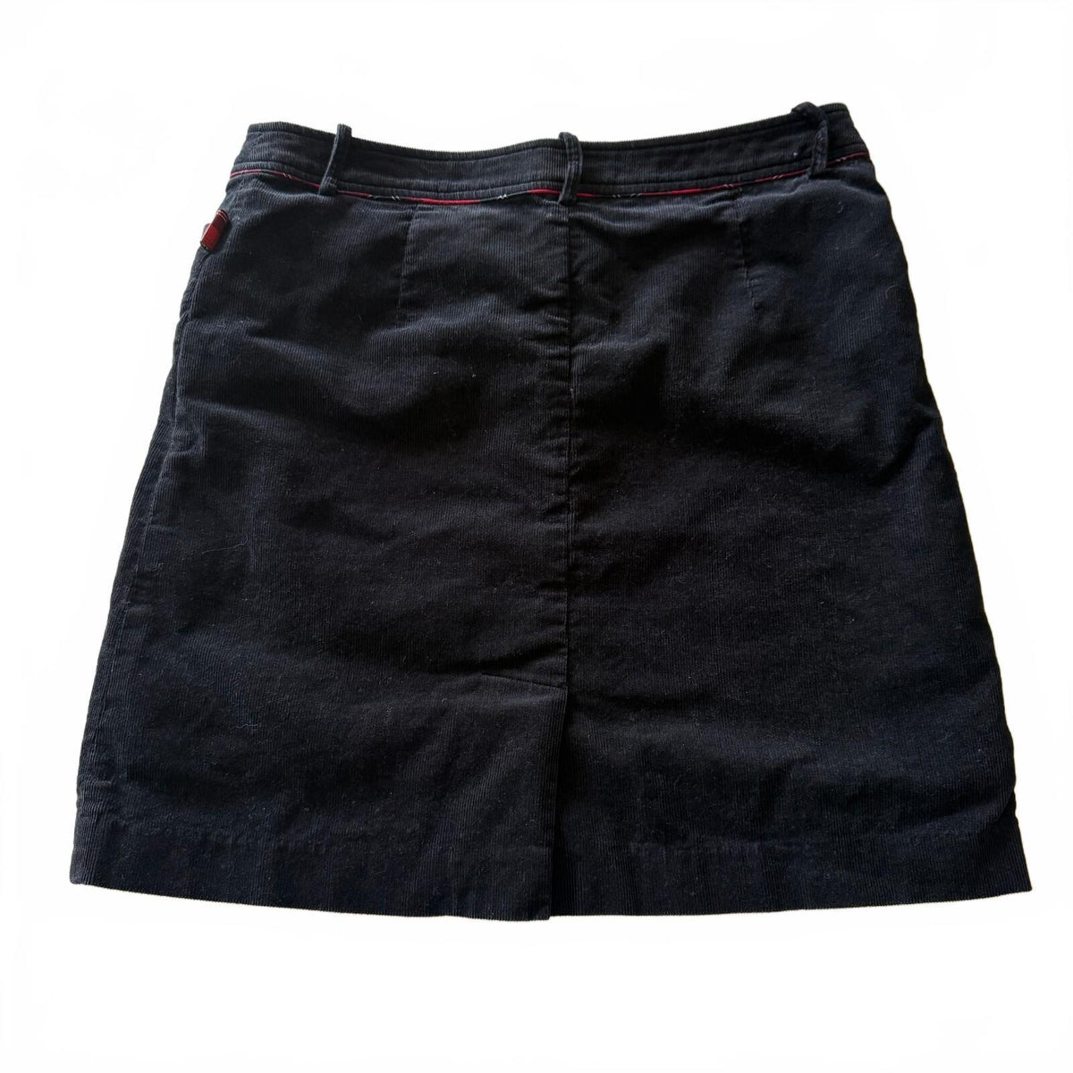 Scottish House Black Corduroy Mini Skirt Plaid Bow Rhinestone Dog Sz L Y2K