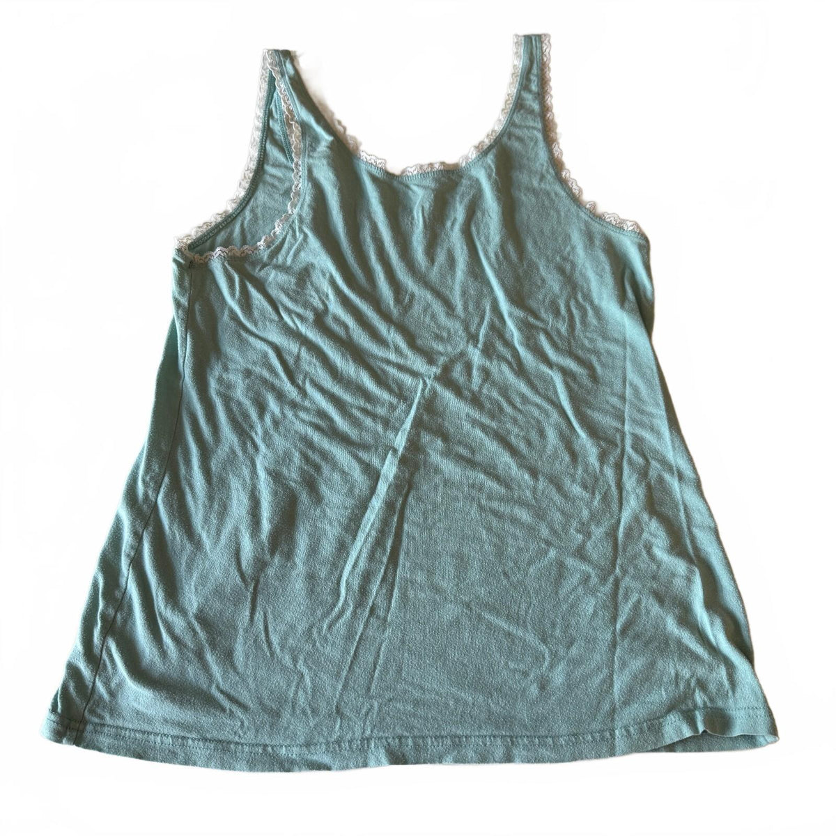 Gilligan & O'Malley Bella Swan Mint Green Lace Trim Sleepwear Cami Tank Sz XXL