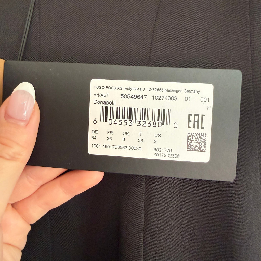 Hugo Boss Donabelli Black Evening Gown Dress Brand NWT Size US 2 / EU 34