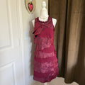 S.L. Fashions Vintage Ruffled Detail Beaded Cocktail Dress Sz 6