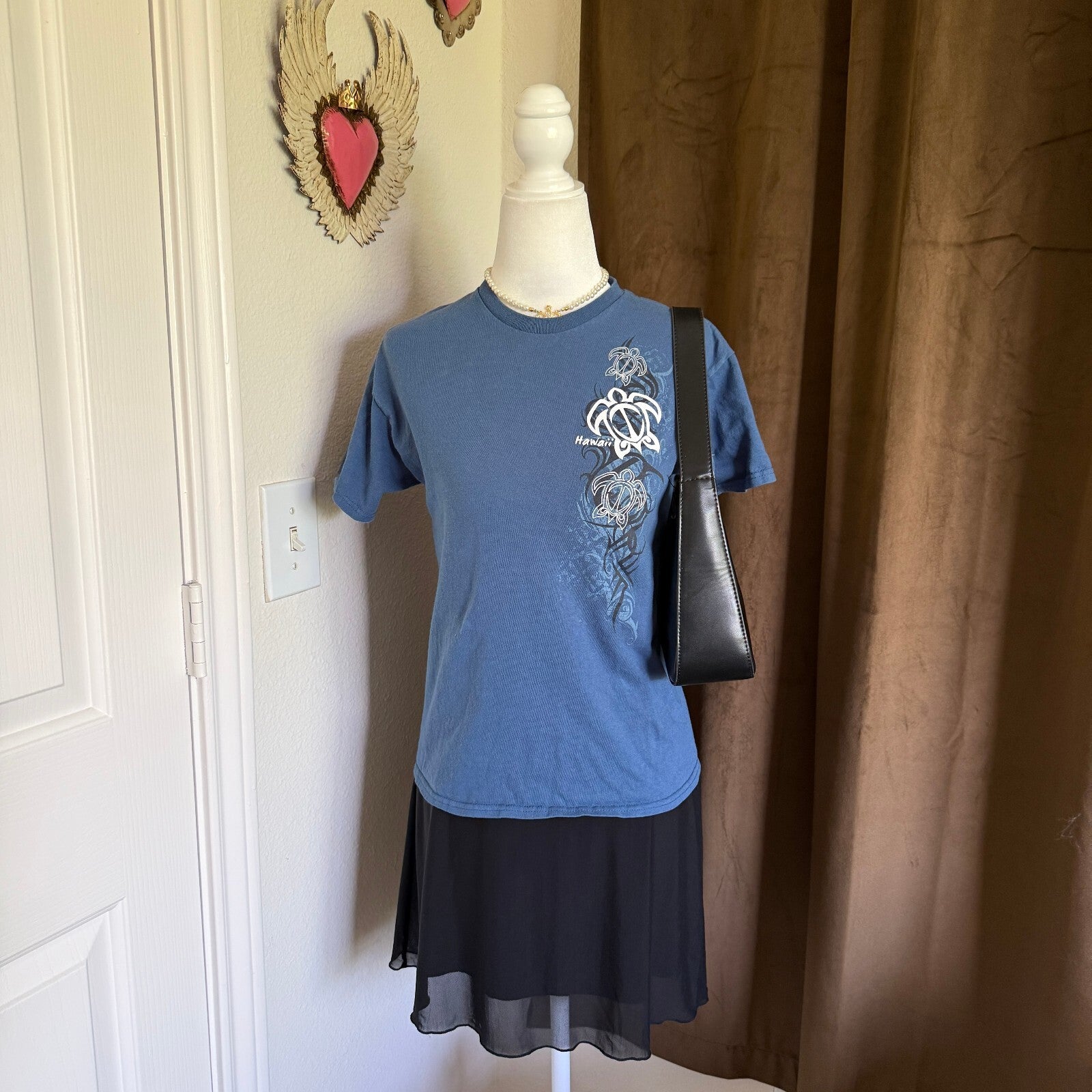 Hawaii Graphic Blue Short Sleeve T-Shirt