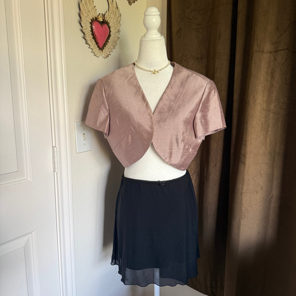 Vintage Jessica Howard 1980s Cardigan Women's Layering Piece Champagne Gold