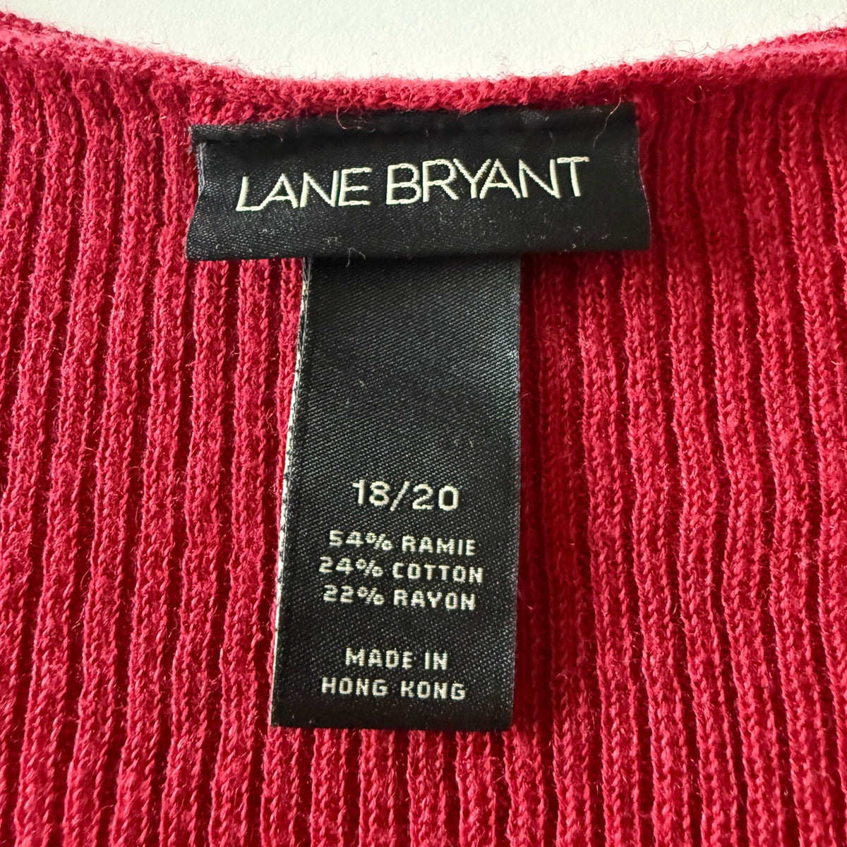 Lane Bryant Red Crochet Knit Tie Front Cardigan Boho Coquette Plus Size 18/20