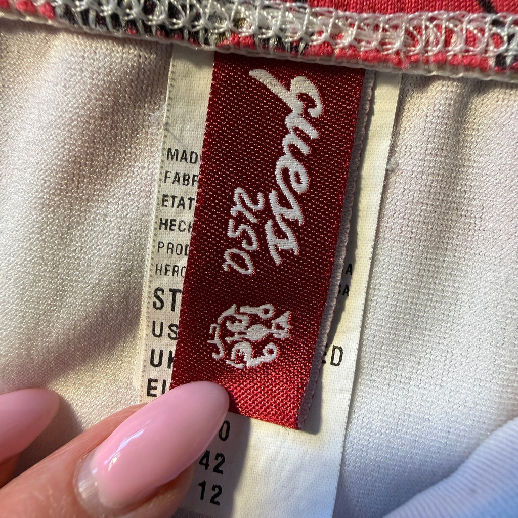 Y2K Guess Tie Detail Bikini Bottoms Pink Striped Surfer Girl Coastal Early 2000s