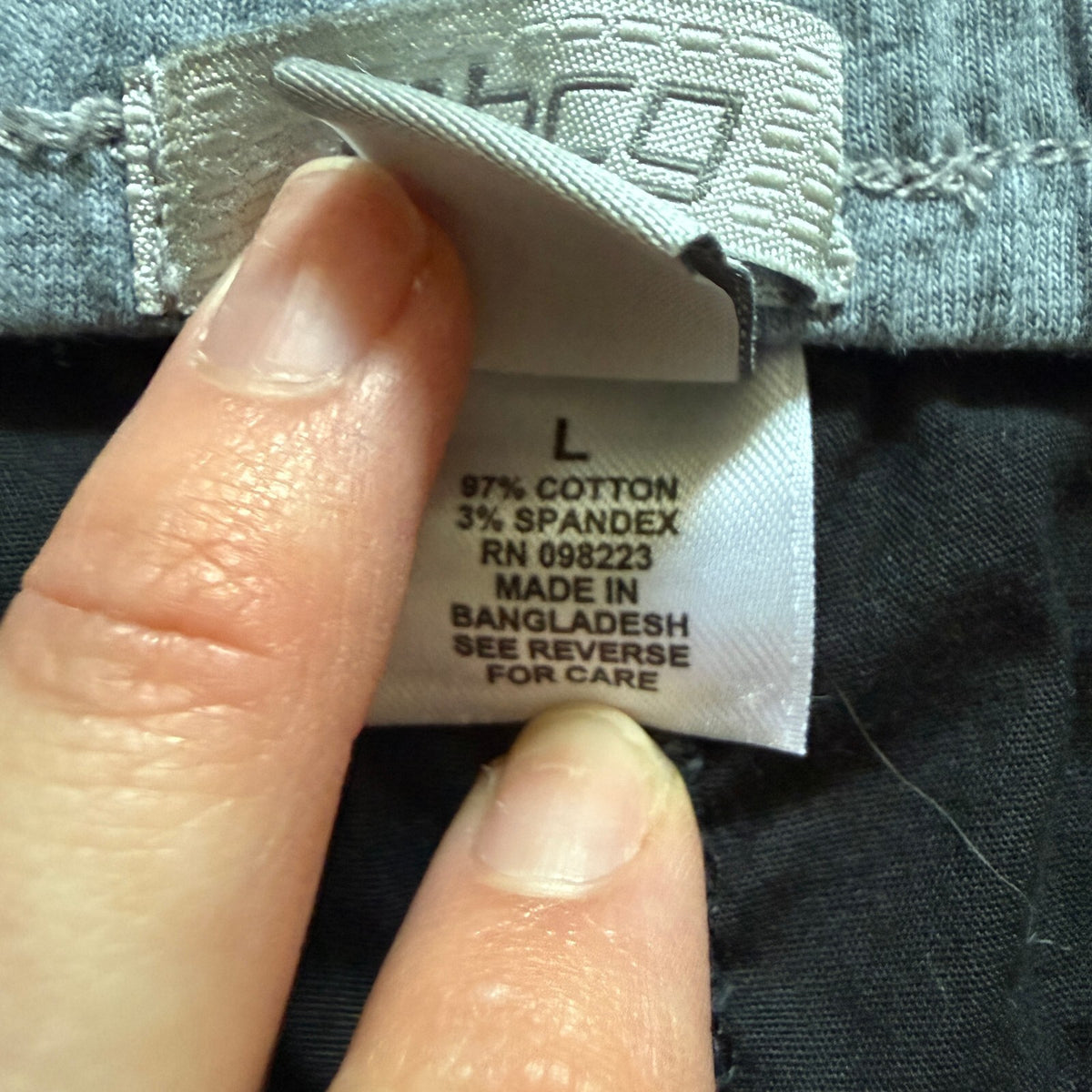 thriftalina BCG 2000s Yoga Mom Capris Drawstring Grey Black Contrast Women's Size Lg