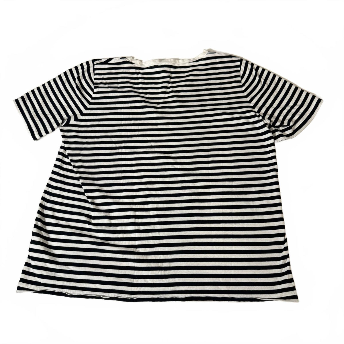 Cos Striped V-Neck Cotton Quiet Luxury Corporate Back to School Fall Layering