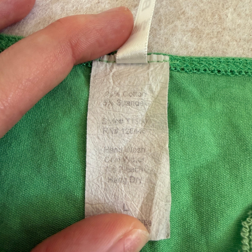 DNA Basic Paper Tag Vintage Lace Trim Green Cami Bella Swan Whimsical Preppy