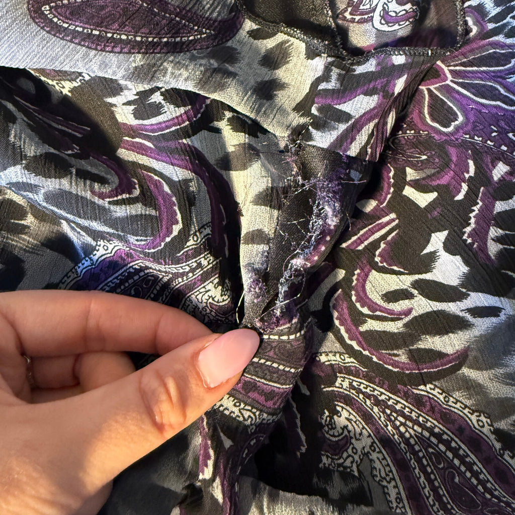 Judith Y2K Brand Sheer Chiffon Cinched Waist Tie Detail Blouse Boho Whimsical 2X
