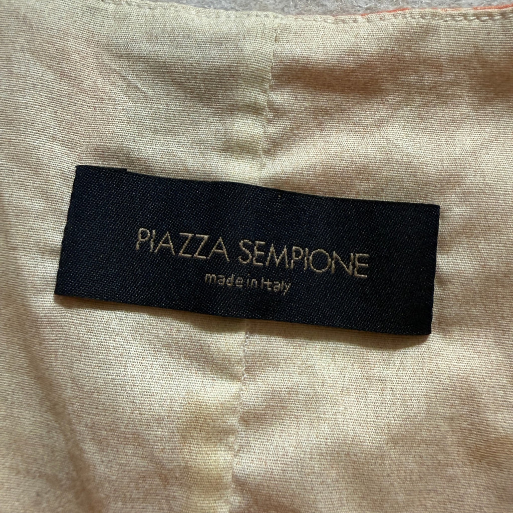 thriftalina Piazza Sempione Italy Floral Abstract Graphic Sleeveless Tie Detail Blouse