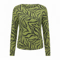 Peter Nygard Collection Womens 2X Green and Black Zebra Print Silk Blend Sweater