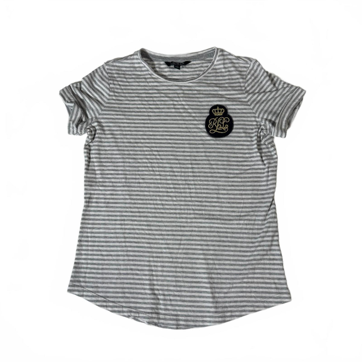 Lauren Ralph Lauren Striped T-Shirt Patch Detail Quiet Luxury Back to School