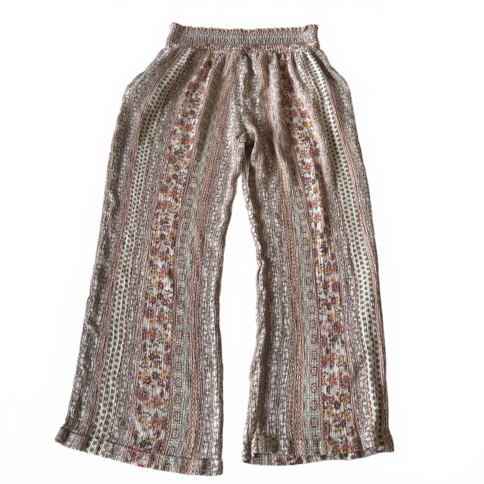 Bohemian Lightweight Printed Kingston Grey Elastic Waist Trousers