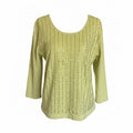 Tanjay Y2K Inspired Green Sequin Detail Long Sleeve Blouse