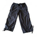 Liz Claiborne Lizwear Black Cargo Capri Pants Tie Hem Cargo Pockets Sz 8 Y2K