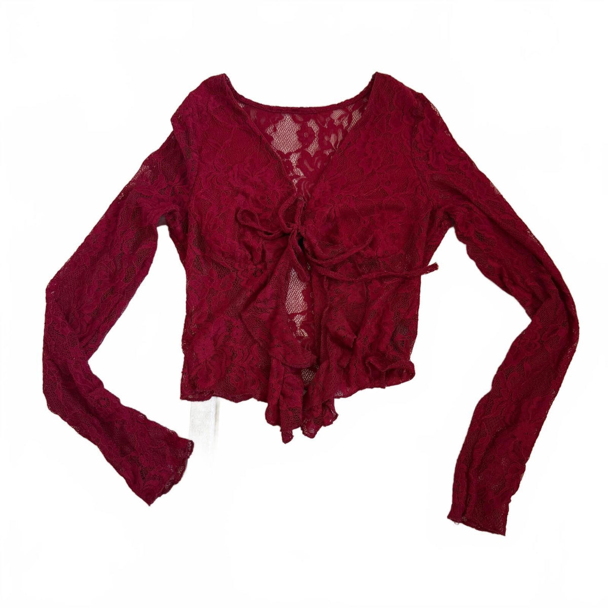 Whimsical Lace Detail Crop Top Size Medium Practical Magic Lacey Witchy Vibes