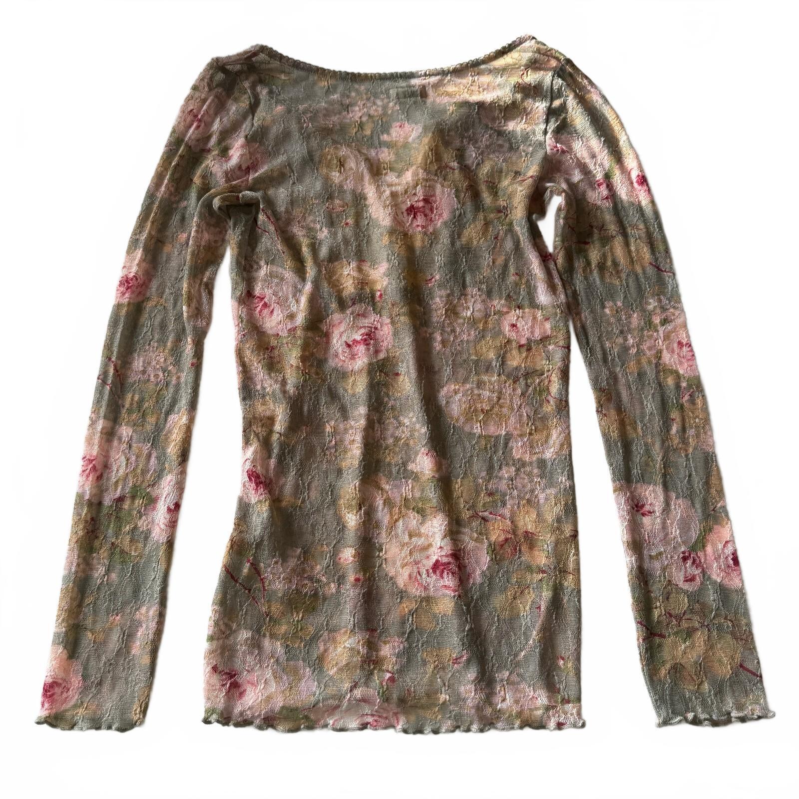 Denim & Supply Ralph Lauren Women's Sheer Floral Lace Long Sleeve Top, Size S/P