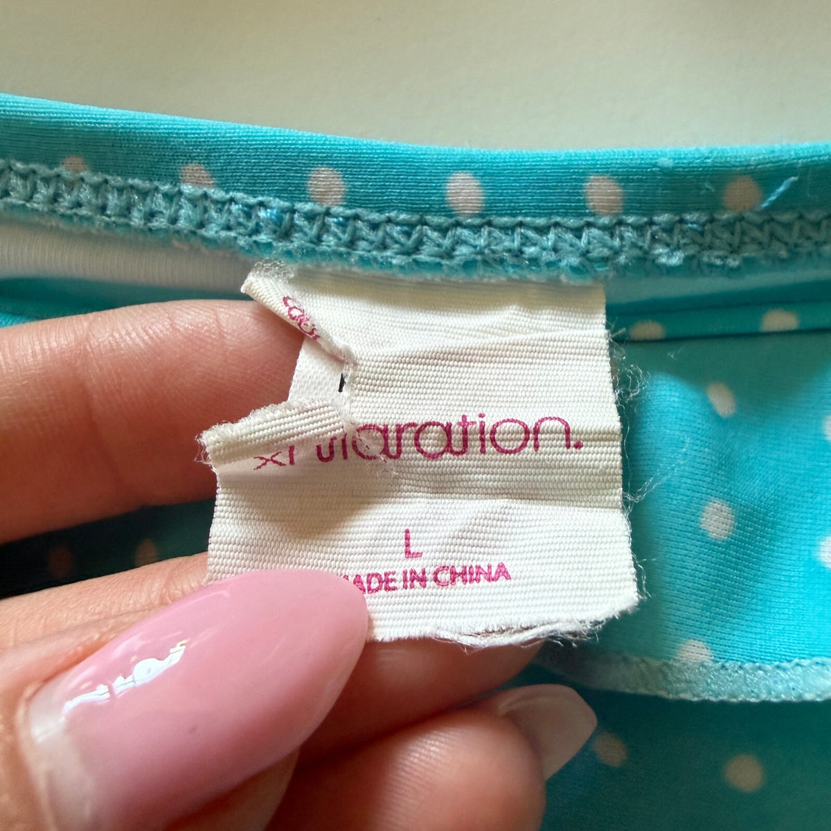 Y2K Xhilaration Blue Frilly Polka Dot Ruffled Bikini Set Size Large Coquette